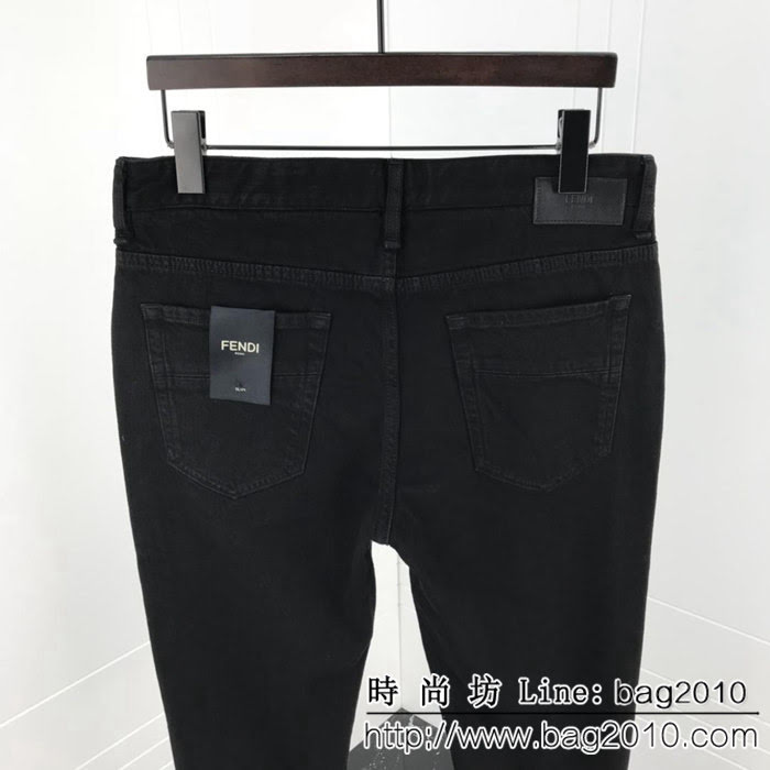 FENDI芬迪 18ss秋冬新款 刺繡小眼睛款 代工廠訂單 男款牛仔褲 ydi2245